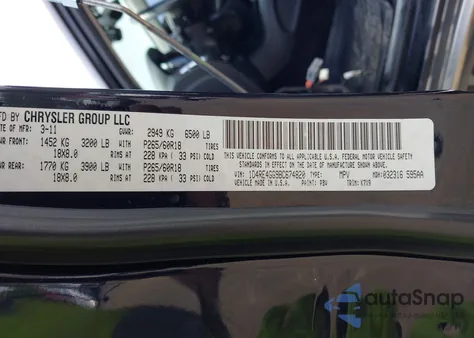 2011 Dodge Durango Crew из США, поврежденный, VIN 1D4RE4GG9BC674820